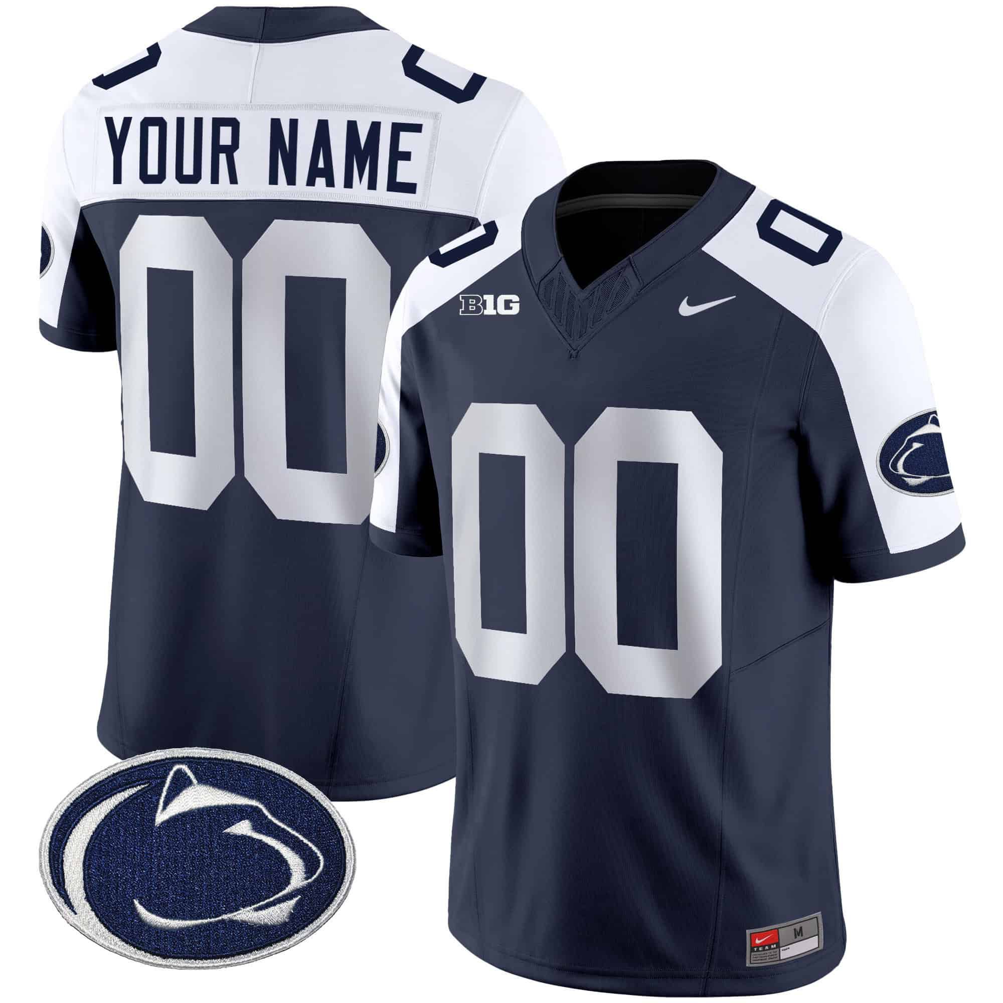Men Penn State Nittany Lions Drak Blue 2024 Nike Vapor Limited Custom NCAA Jersey->customized nfl jersey->Custom Jersey